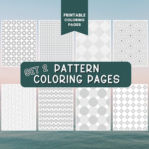 Set 2: 75 Pattern Coloring Pages for Adults | Printable | Instant Download | Stress Relief | Relaxing | Zen Coloring | Digital Download