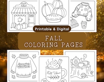 50 Cozy Fall Coloring Pages: Relaxing Autumn Designs (Printable PDF Download)