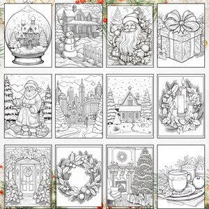 175 Ausmalbilder Weihnachten Winter Färbung Stressabbau Ausmalbilder