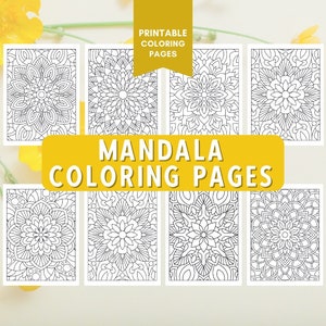 40 Mandala Coloring Pages: Stress Relief Art (Instant Download)