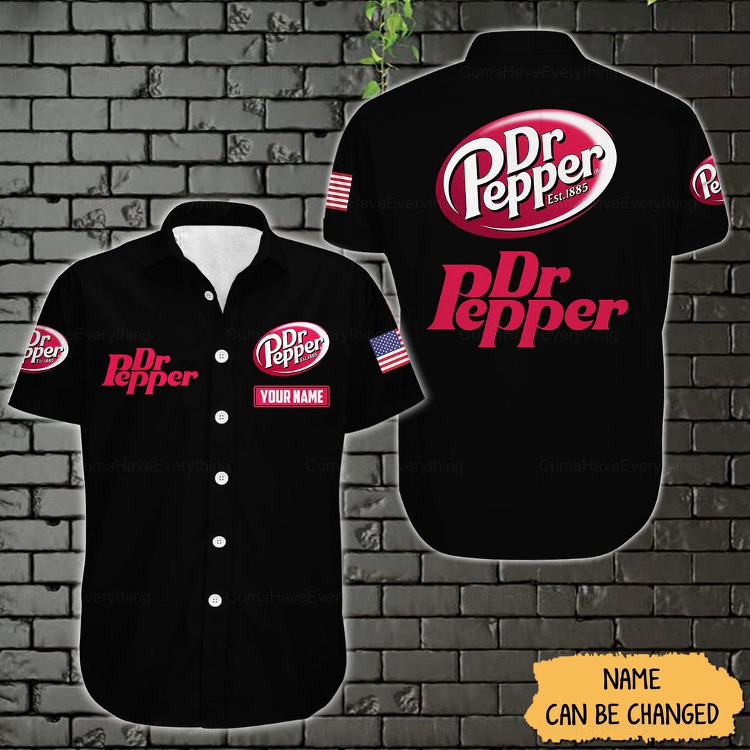 Dr Pepper Button Shirt, Dr Pepper Button Shirt Men, Dr Pepper Summer