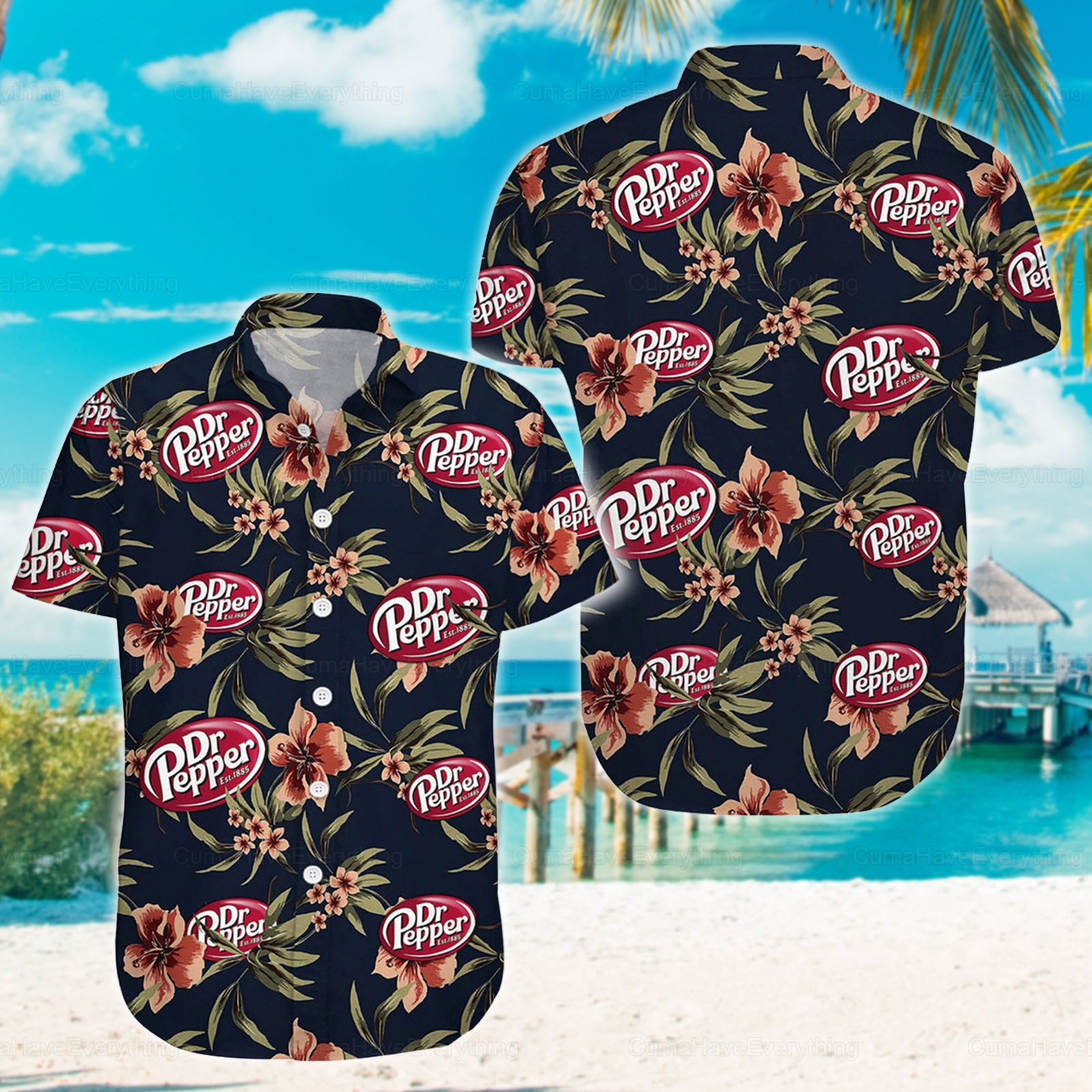 Discover Dr Pepper Hawaiian Shirt, Shirt For Men, Father's day gift