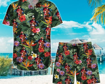 Captain Morgan Hawaiian Shirt, Captain Morgan Shorts, Button Up Shirt, Captain Morgan Beach Shirts, Captain Morgan Shirts