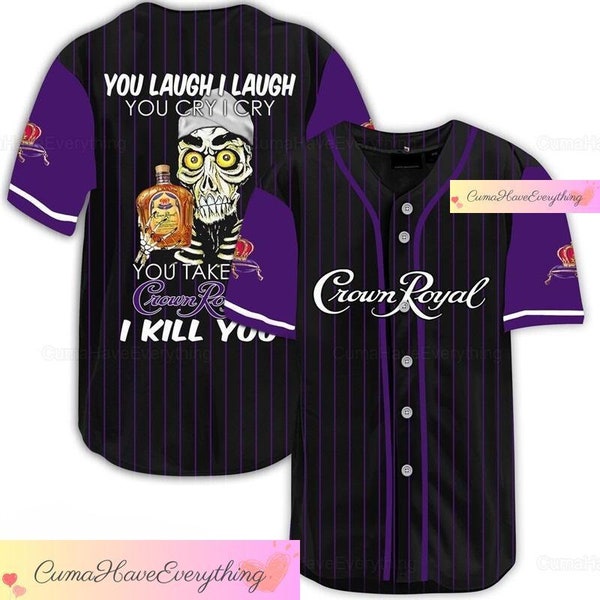 Crown Royal Jersey Shirt, Laugh Cry Take My Baseball Jersey, Crown Royal Baseball Shirt, Whiskey Royal Jersey, Gift For Him