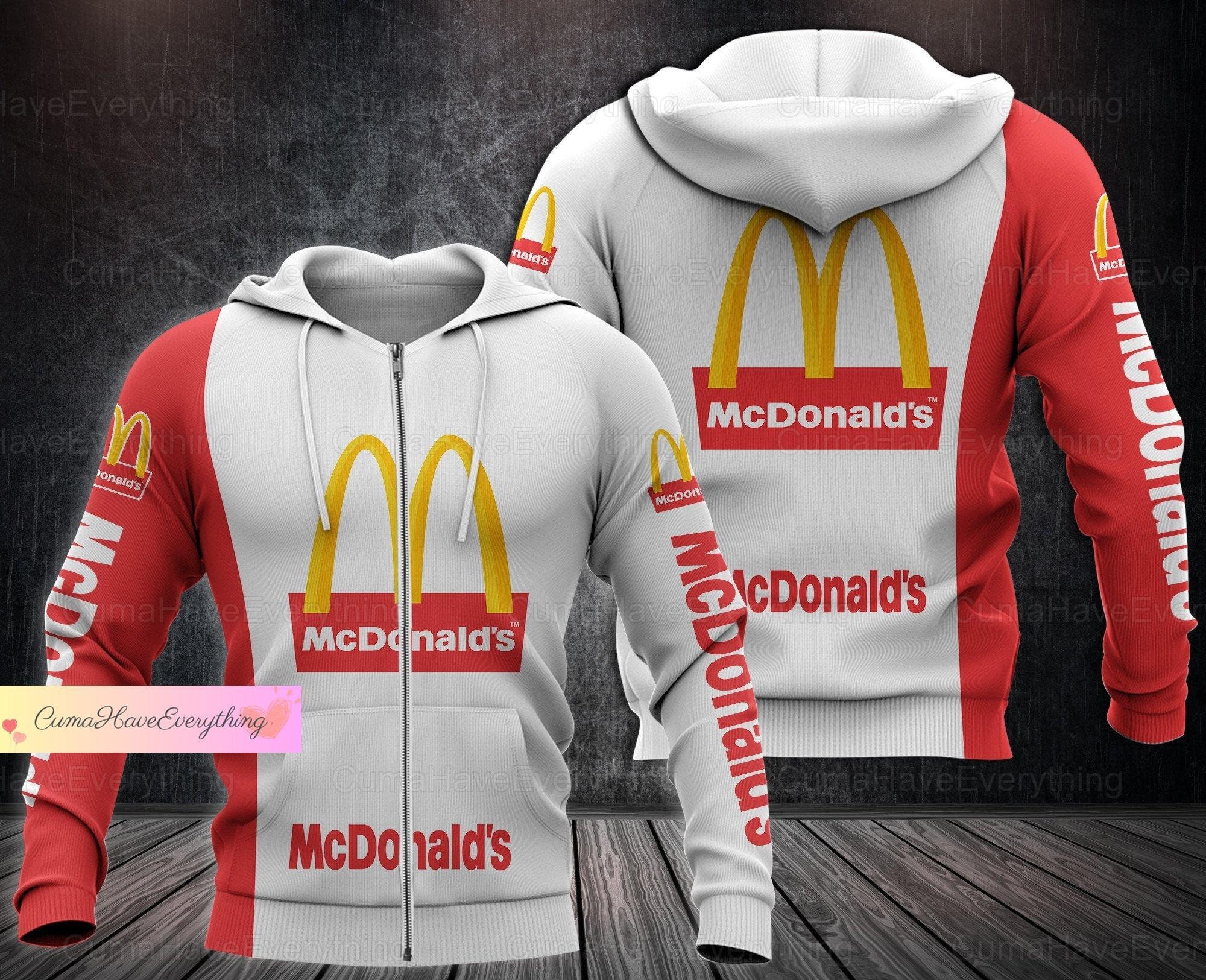Discover McDonald Zip Hoodie, Fast Food Hoodie