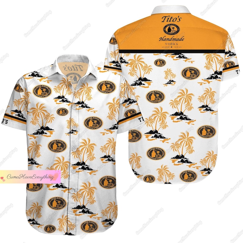 Tito’s Button Shirt, Tito Hawaiian Shirt, Tito’s Handmade Vodka Shirt, Tito Vodka Summer Shirt, Tito Beach Shirt, Fathers Day Gift