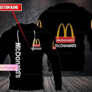 Custom McDonald's Hoodie, McDonald Lover Hoodie, McDonald Hoodie Men, McDonald Shirt, Fast Food Hoodie, Personalized McDonald Hoodie