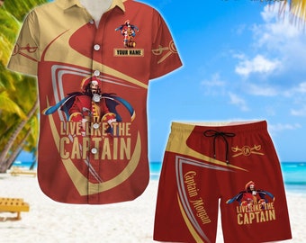 Captain Morgan Hawaiihemd, Captain Morgan Shorts, Button Up Shirt, Captain Morgan Beach Shirts, Captain Morgan Hemden