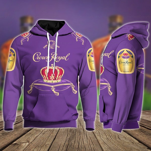 Sweat à capuche Crown Royal, Chemise Crown Royal, Sweat à capuche Crown Royal Lover, Sweat à capuche unisexe, Sweat à capuche whisky, Cadeaux Crown Royal, Chemise Whiskey Lover