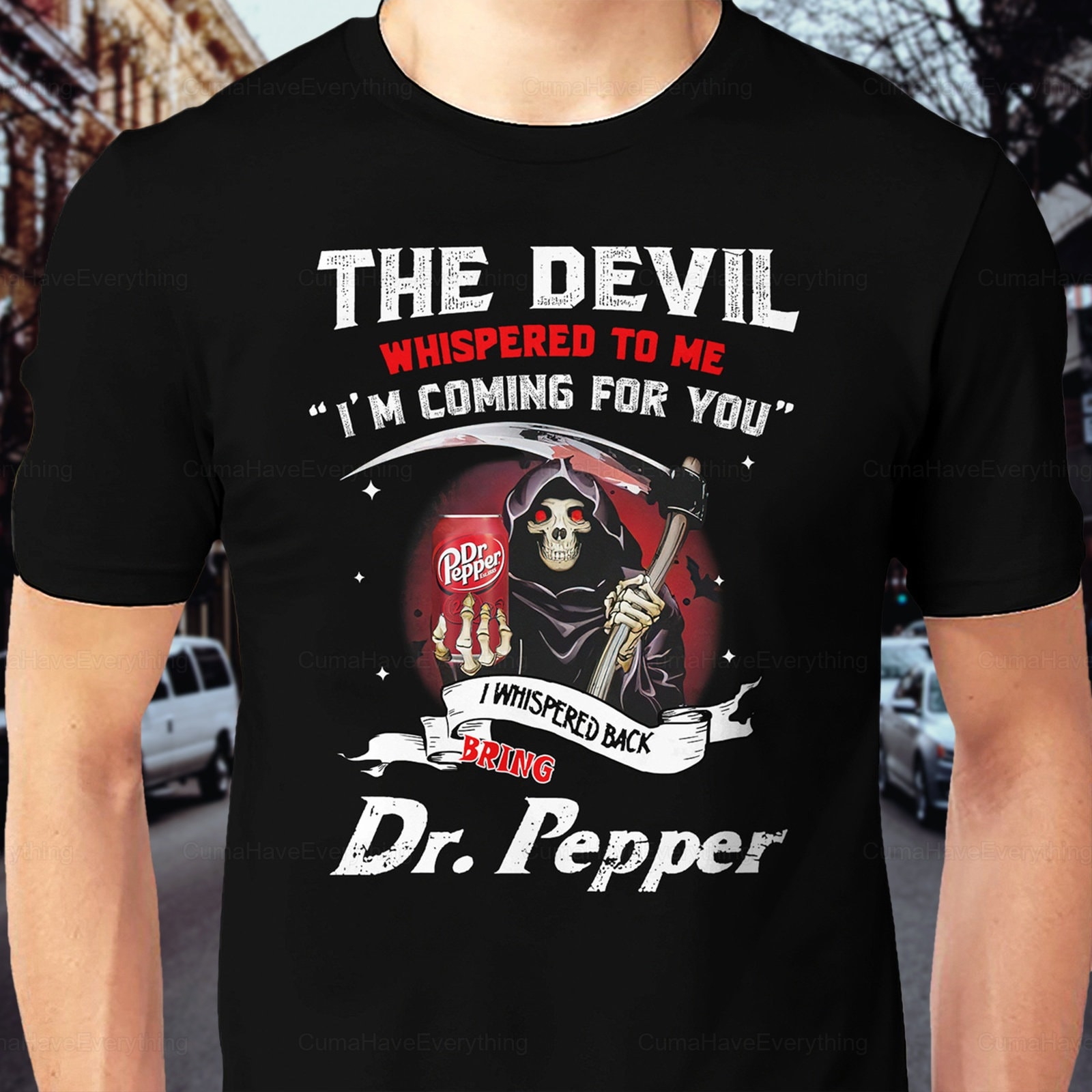Discover Dr Pepper Shirt, The Devil Whispered To Me I'm Coming Shirt, Dr Pepper Unisex Tshirt, Shirts For Men, Skull Shirt Women, Trendy Sweatshirt