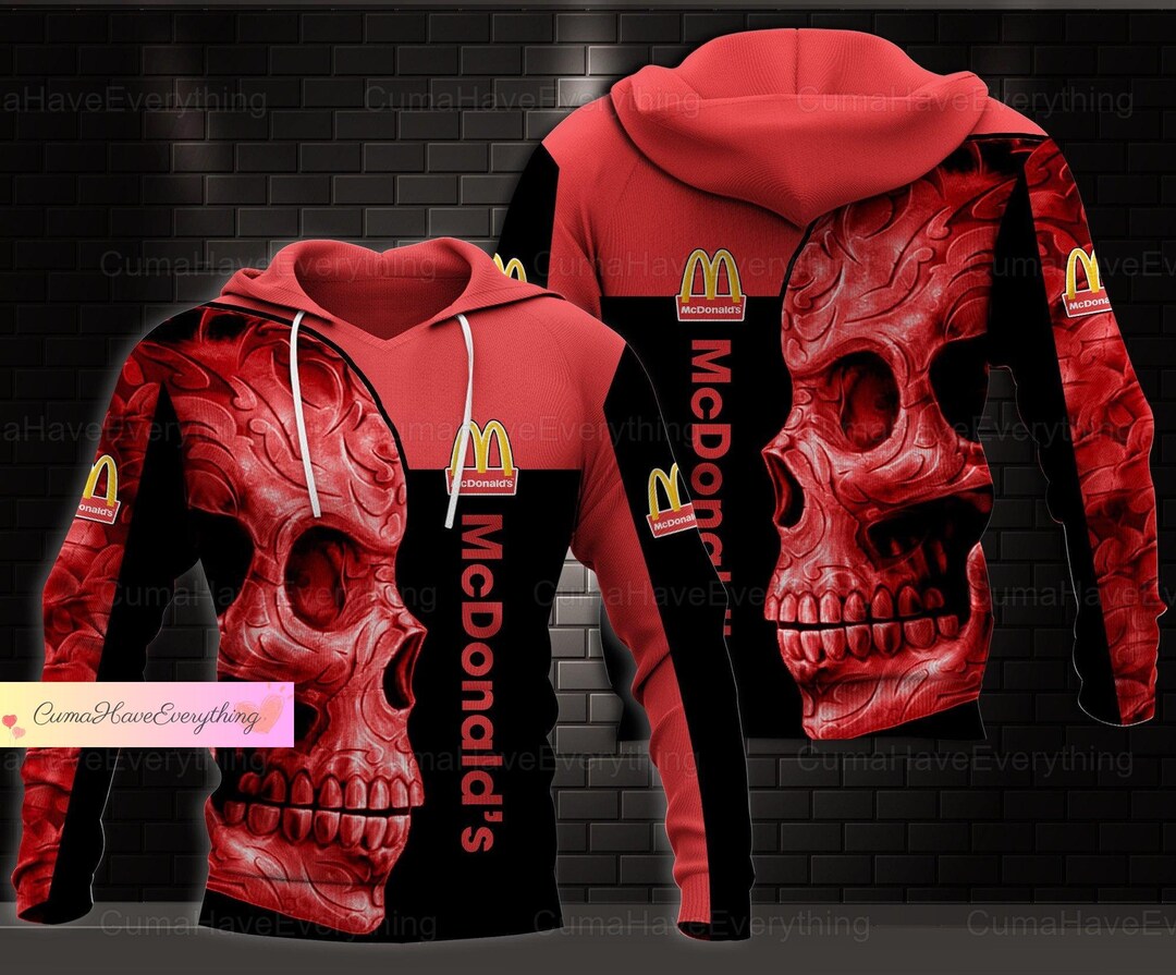Mcdonald's Hoodie Mcdonald Zip Hoodie Fast Food Hoodie Etsy