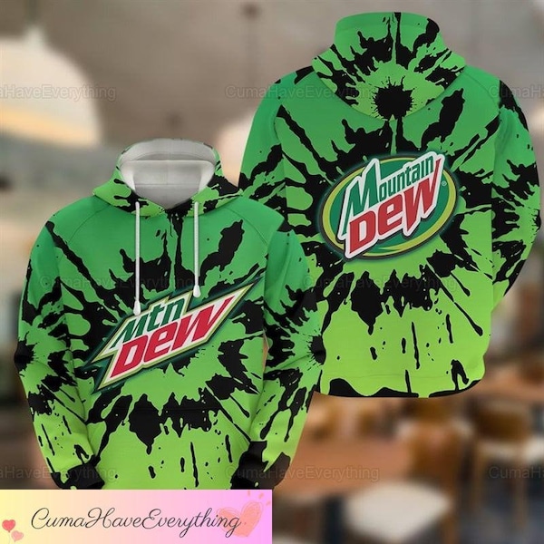 Mountain Dew Hoodie, Mountain Dew Zip Hoodie, Mtn Dew Hoodie, Mtn Dew Zip Hoodie, Mountain Dew Unisex Hoodie, Mountain Dew Geschenk