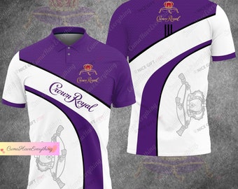 Crown Royal Shirt, Crown Royal Poloshirt, Whiskey Poloshirt, Herenpoloshirt, Polo met korte mouwen, Cadeau voor mannen, Vaderdagcadeau