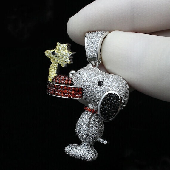 2.50 CT Diamond Snoopy Pendant Cartoon Snoopy Diamond Pendant Iced Out Cartoon Snoopy Pendant Hip Hop Diamond Pendant Customized Pendant Etsy UK