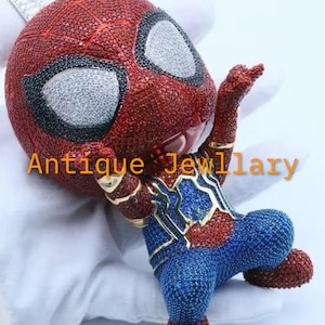 8.75 ct Diamond Spider Pendant Iced Out cartoon Spider Pendant Hip Hop Pendant Charm Pendant Christmas Iced Out Jewelry Men&#39;s With Out Chain