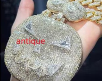 Colgante de emoji de Halloween helado: circonita cúbica en plata de ley 925