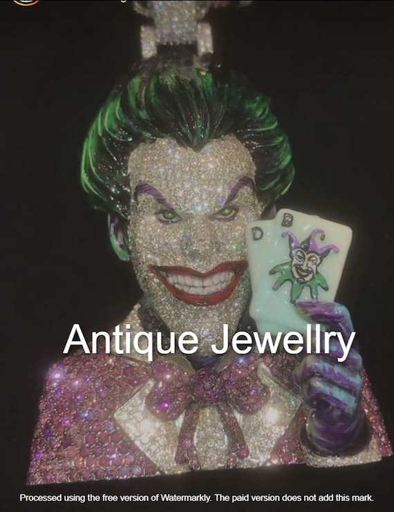 Iced out joker pendant best sale
