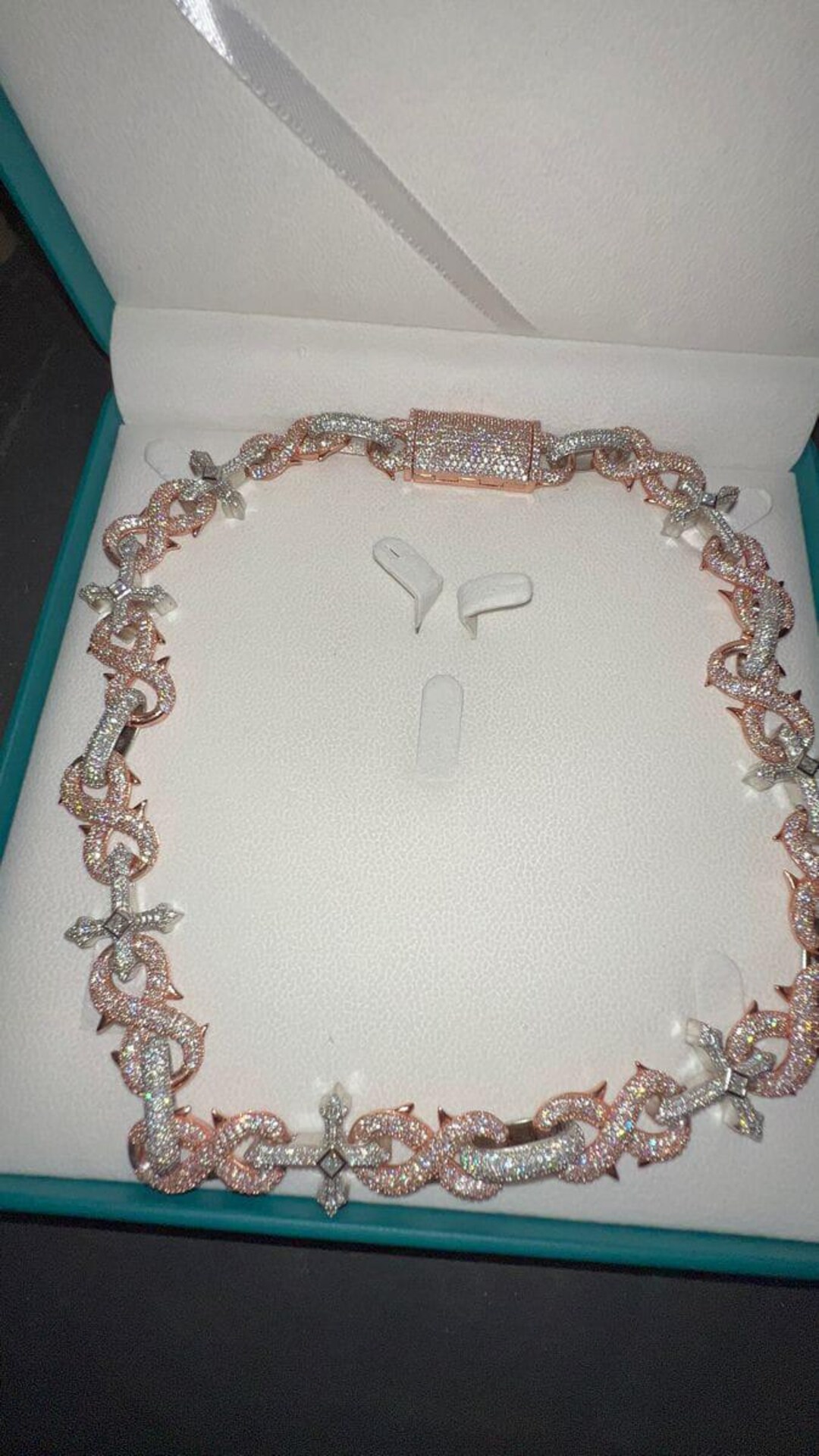 Cross Cuban Link Chain, Diamond Cuban Chain Necklace, Hip Hop Cuabn ...