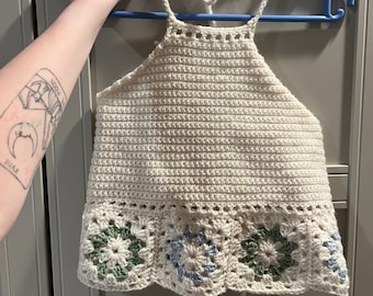 Crochet Granny Square Crop Top