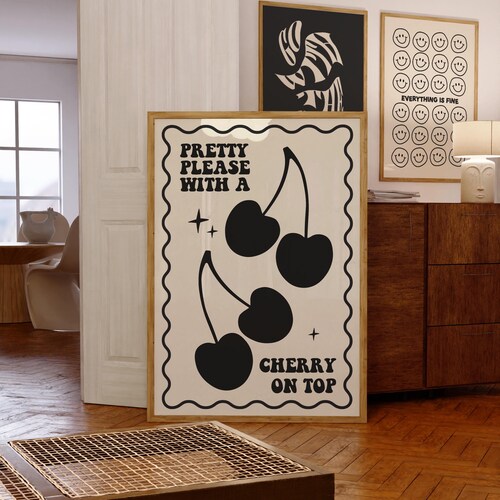 You're the Cherry on Top Print | Trendy Retro Cherry Print