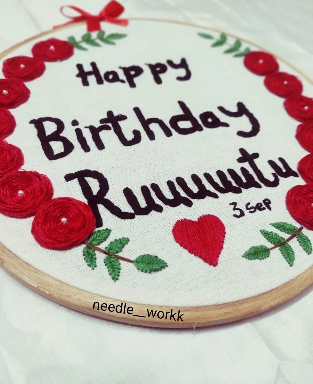 Happy Birthday Hoop Art Etsy