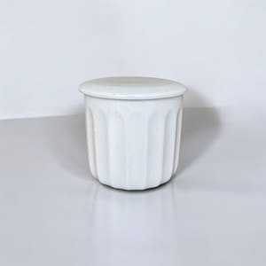 White Speckled Ceramic French Butter Keeper – Fluted Butter Crock