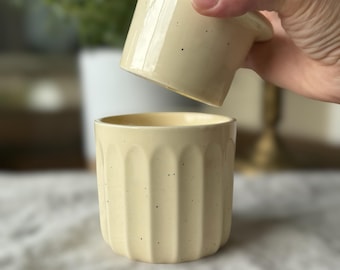 Speckled Ceramic French Butter Keeper – Charming Kitchen Crock