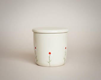 French Butter Keeper Ceramic | Daisy Butter Crock | Butter Dish | Butter Dish with Lid | Kitchen Decor Gift | Farmhouse Kitchen”