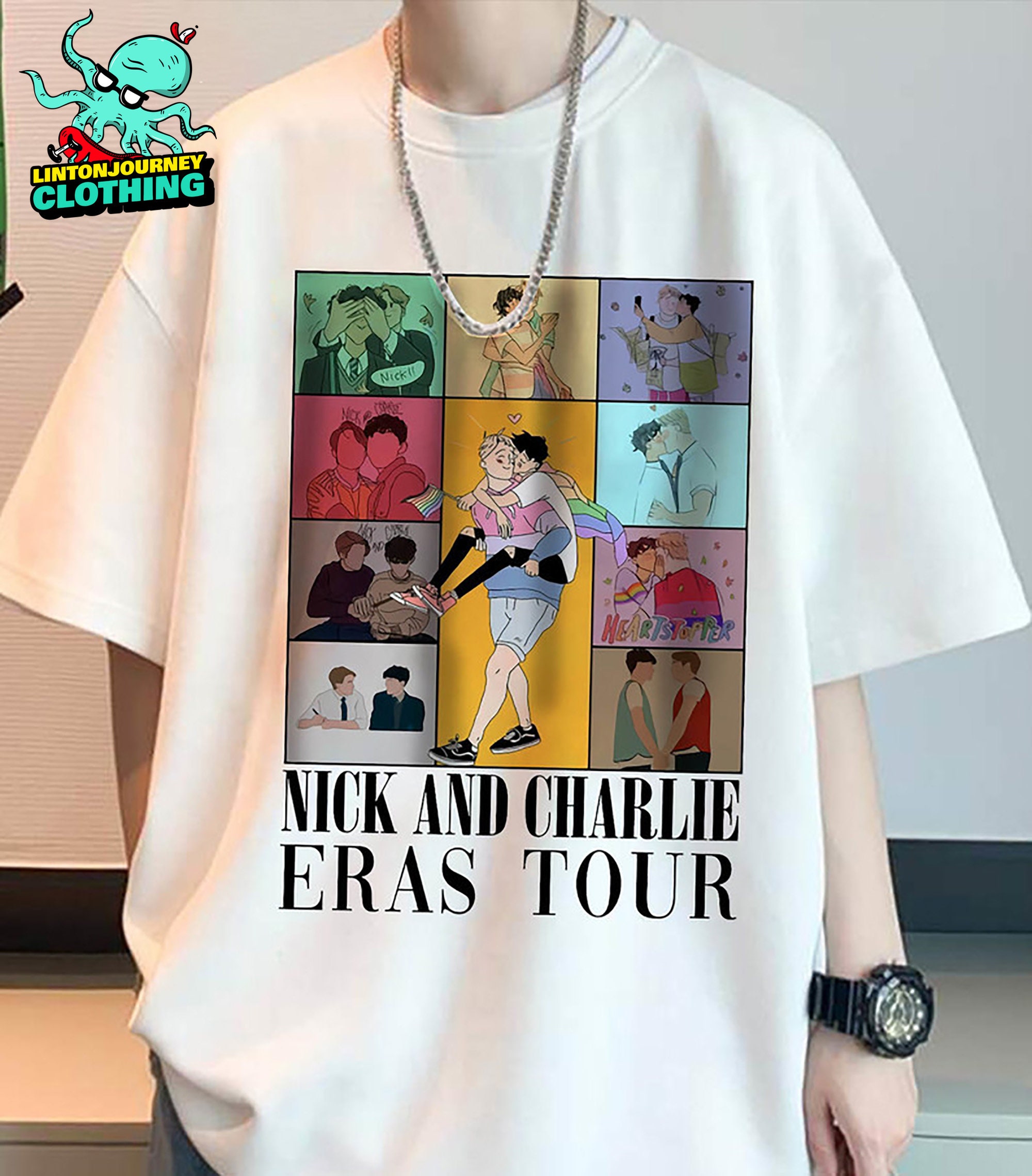 Heartstopper Nick and Charlie cute charger Kids T-Shirt for Sale