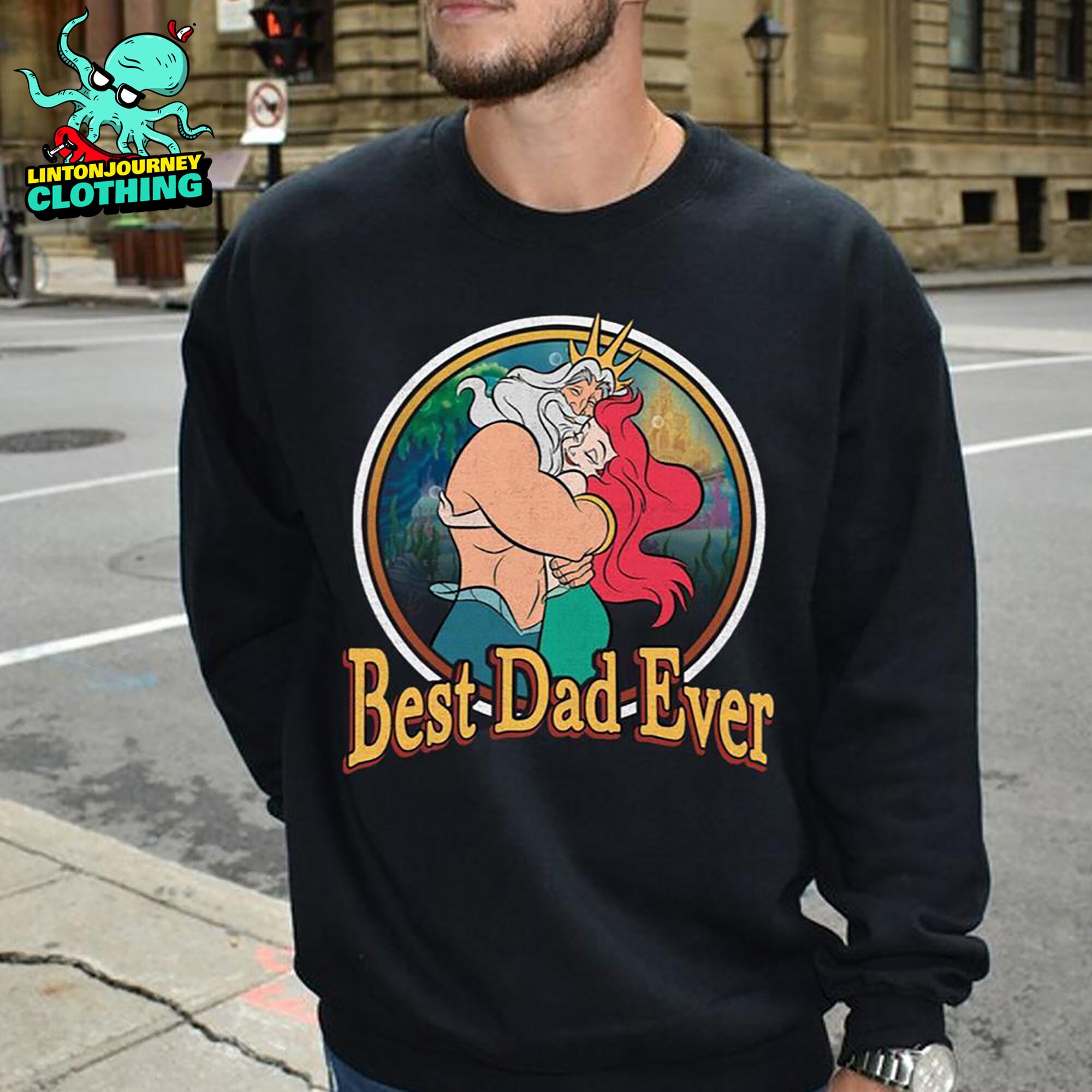 Retro the Little Mermaid Best Dad Ever King Triton & Ariel - Etsy