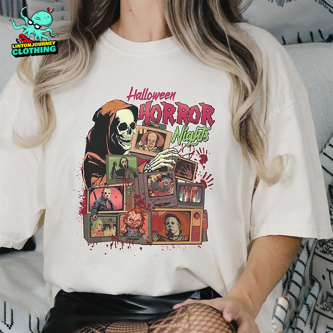 Halloween Horror Nights Shirt Characters Tshirt Scary Movies Etsy