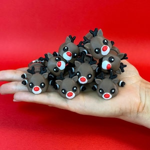 3D Printed Articulated Fidget Toy christmas Gift Mini Animal Sensory toy Animal Gifts Pocket Pets Flexi Fidget Animal Party Favors reindeer