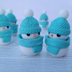 Fidget Clicker Toy w Mechanical Switches Clicky Snowman Toy Pocket Toy Home Desk Table Decor Office Gift Party Favors Stocking Stuffers