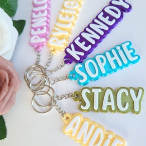 Personalized 3D Printed Name Keychain: Backpack Tag, School Accessory