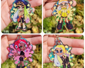 CHARMS - Splatoon - Hero Mode Agents Rainbow Acrylic Charms