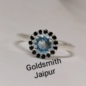 Natural Aquamarine Ring ,Engagement Ring, Minimalist Ring, March Birthstone, 925 Sterling Silver, Aquamarine Gemstone Ring, Gift For Women.