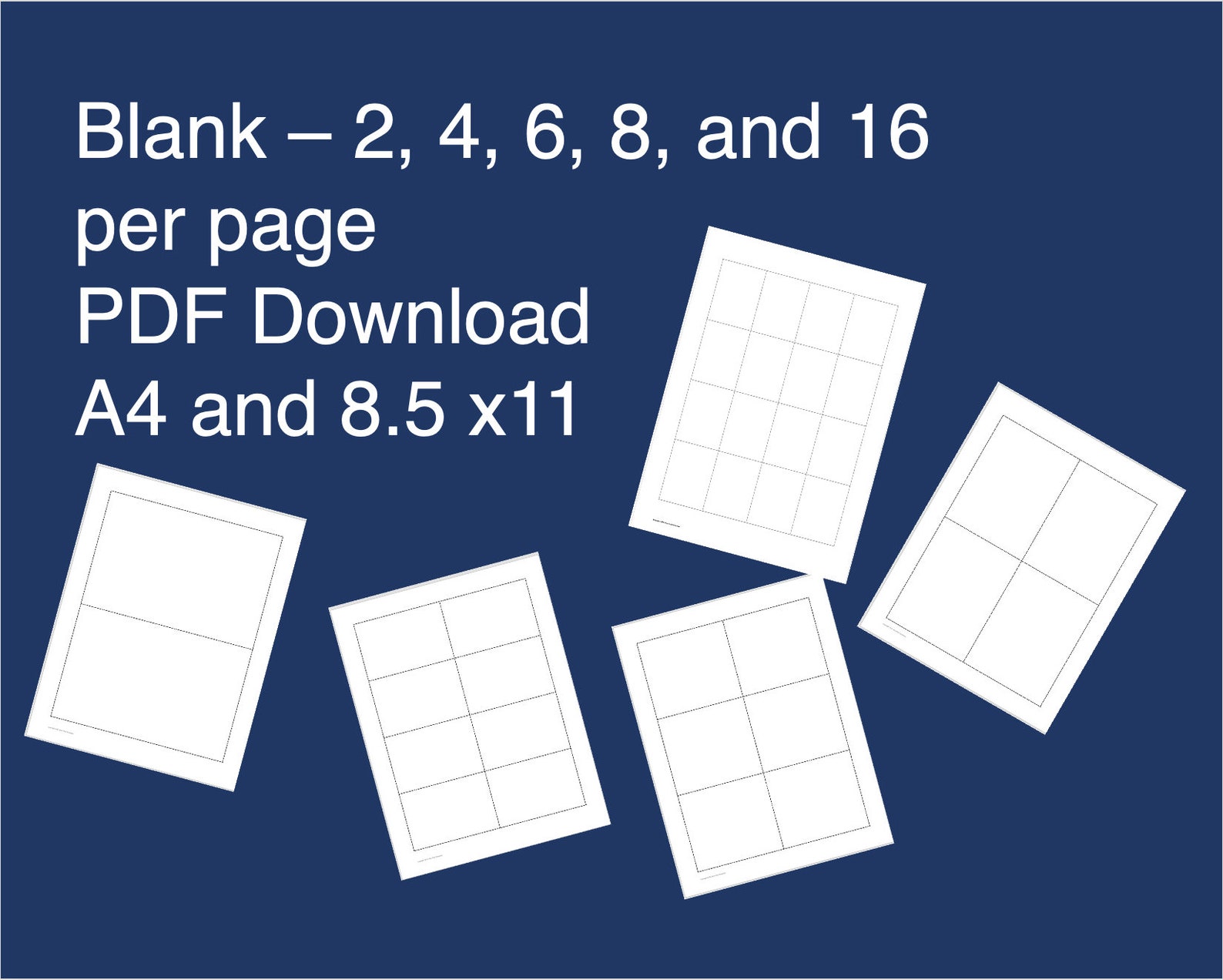 Printable Flash Card Templates - Downloadable A4 and 8.5 X 11 Editable ...