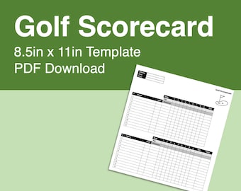 Golf scoresheet template - downloadable and printable 8.5 x 11-inch PDF