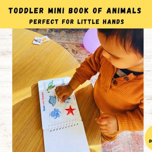Animals Busy Book, Toddler Busy book, Travel Activity, Animal busy book, Printable, toddler learning binder,travel, Montessori, preschool