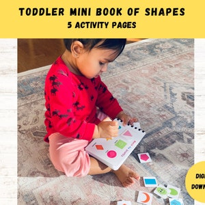 My First Book of Shapes, Toddler busy book, Shapes Mini Busy Book for Toddlers, Shapes busy book, Printable,Travel busy book,learning binder