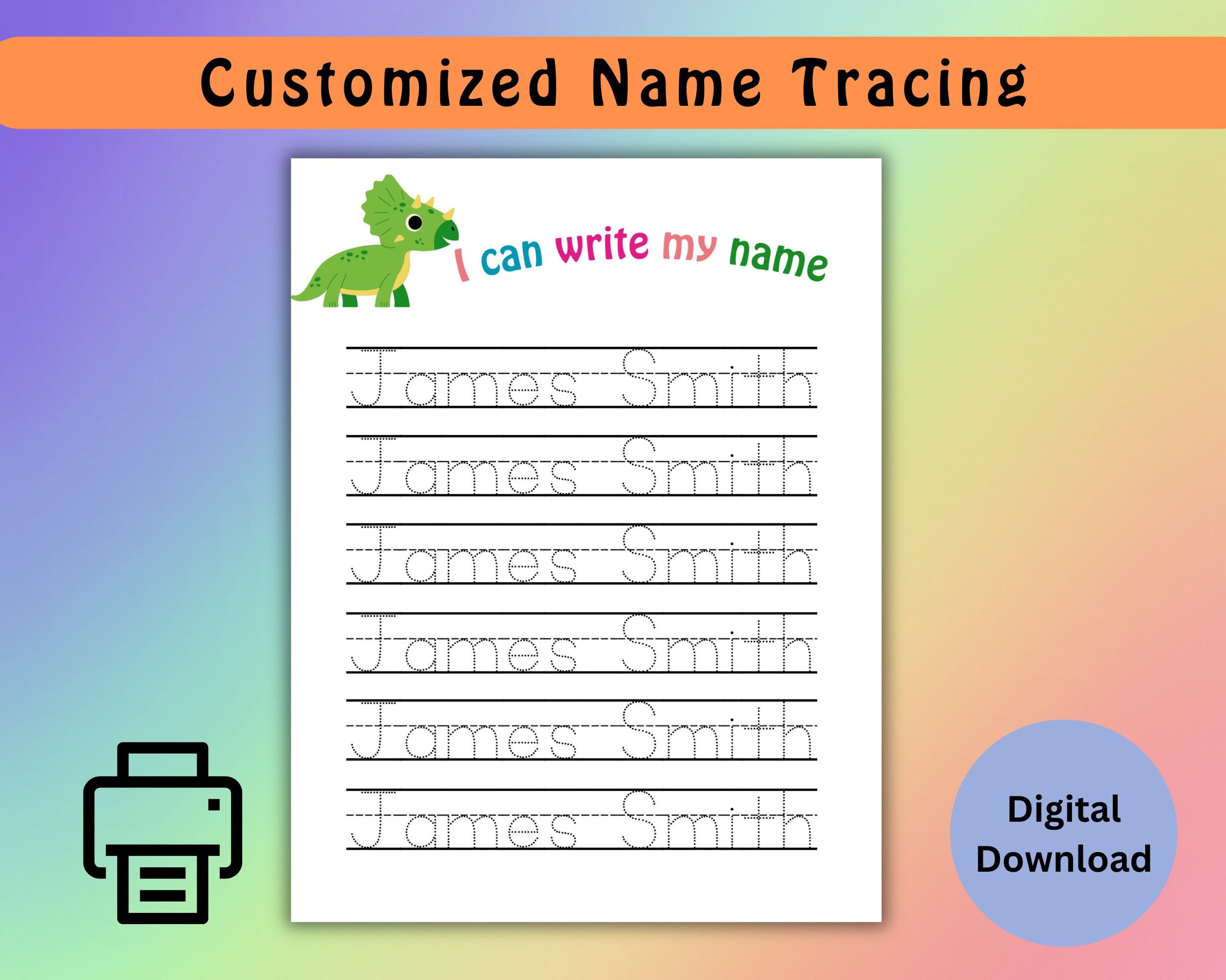 Custom Name Tracing, Toddler Busy Book, Name Tracing Practice, Name