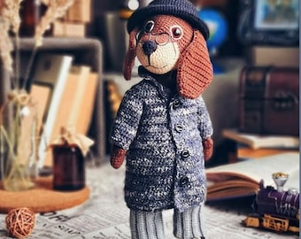 Crochet pattern toy Famous Detective’s partner DoGtor Takson
