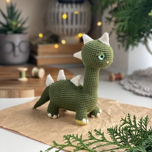 Dinosaur crochet pattern, Amigurumi Dino PDF Download