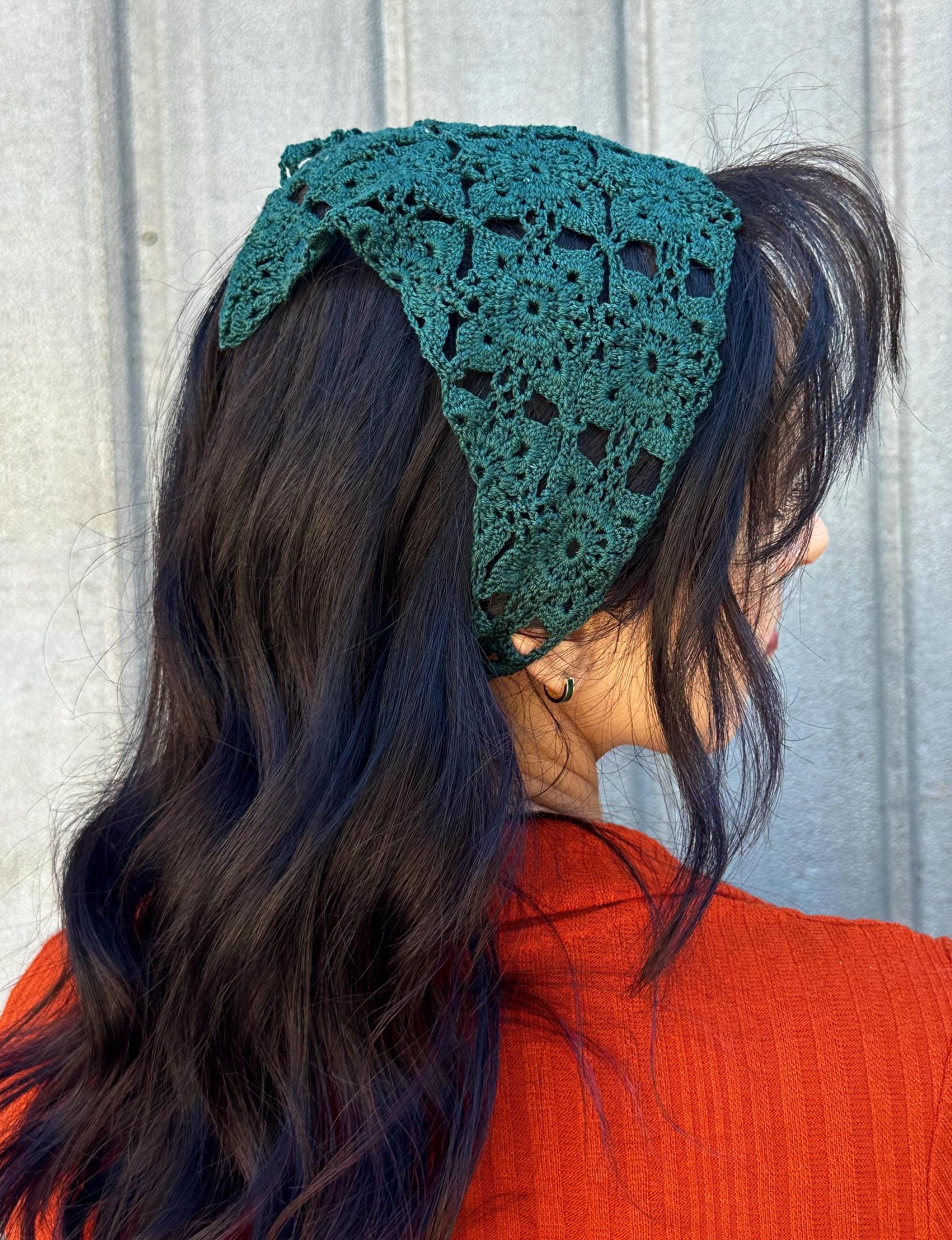 38 Head Scarf Crochet Patterns for Bandanas, Kerchiefs, and Stylish Wraps 37 Vintage Lace Crochet Bandana Pattern Headscarf Kerchief