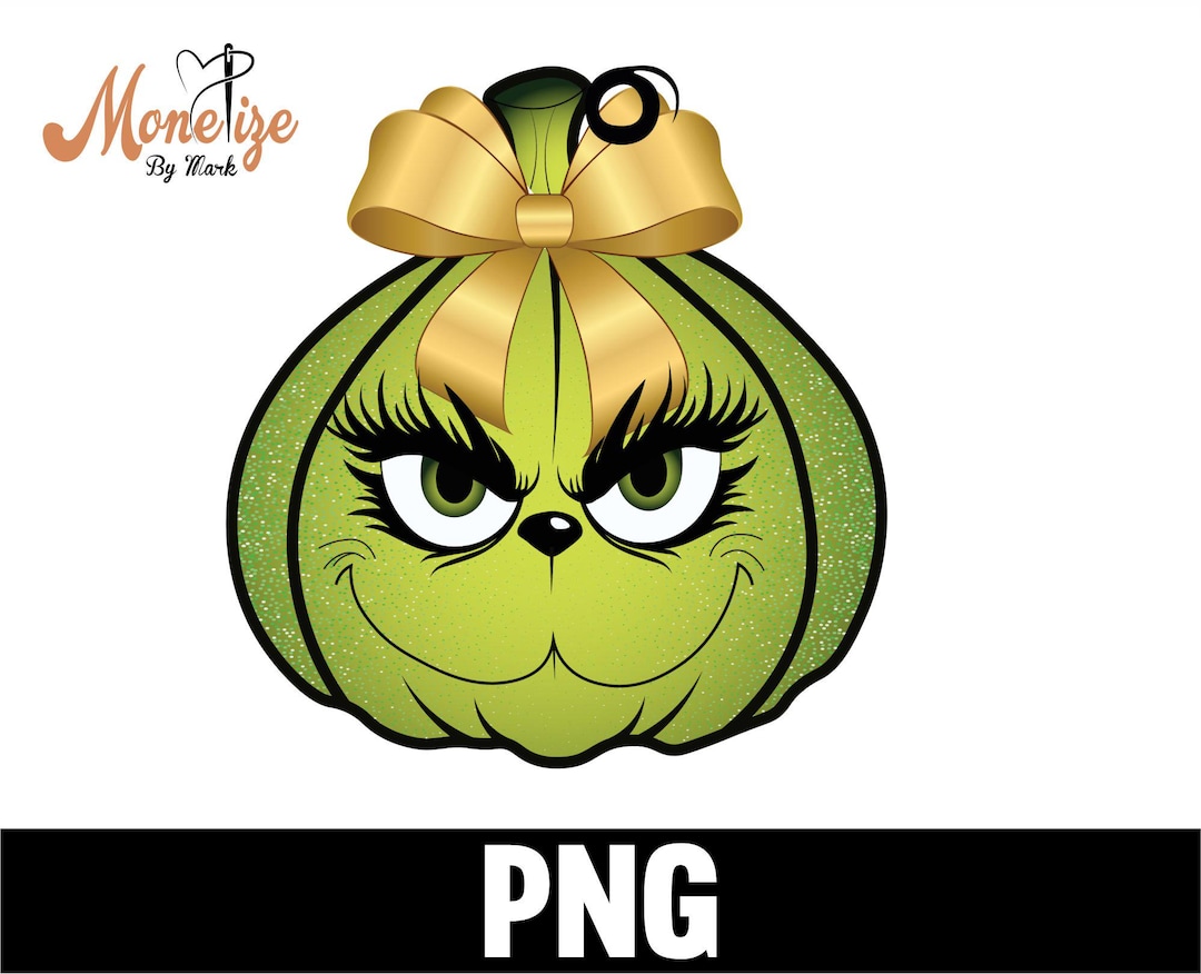 Grinch Pumpkin Png, Halloween Png, Coquette Bow Png, Bougie Png, Its ...