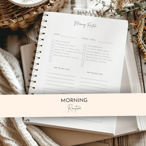 Productive Morning Routine Checklist: Self-Care Planner (Instant Download)