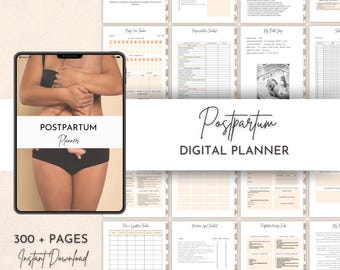 Digitale postpartumplanner: New Mom-dagboek, hersteltracker (pdf)