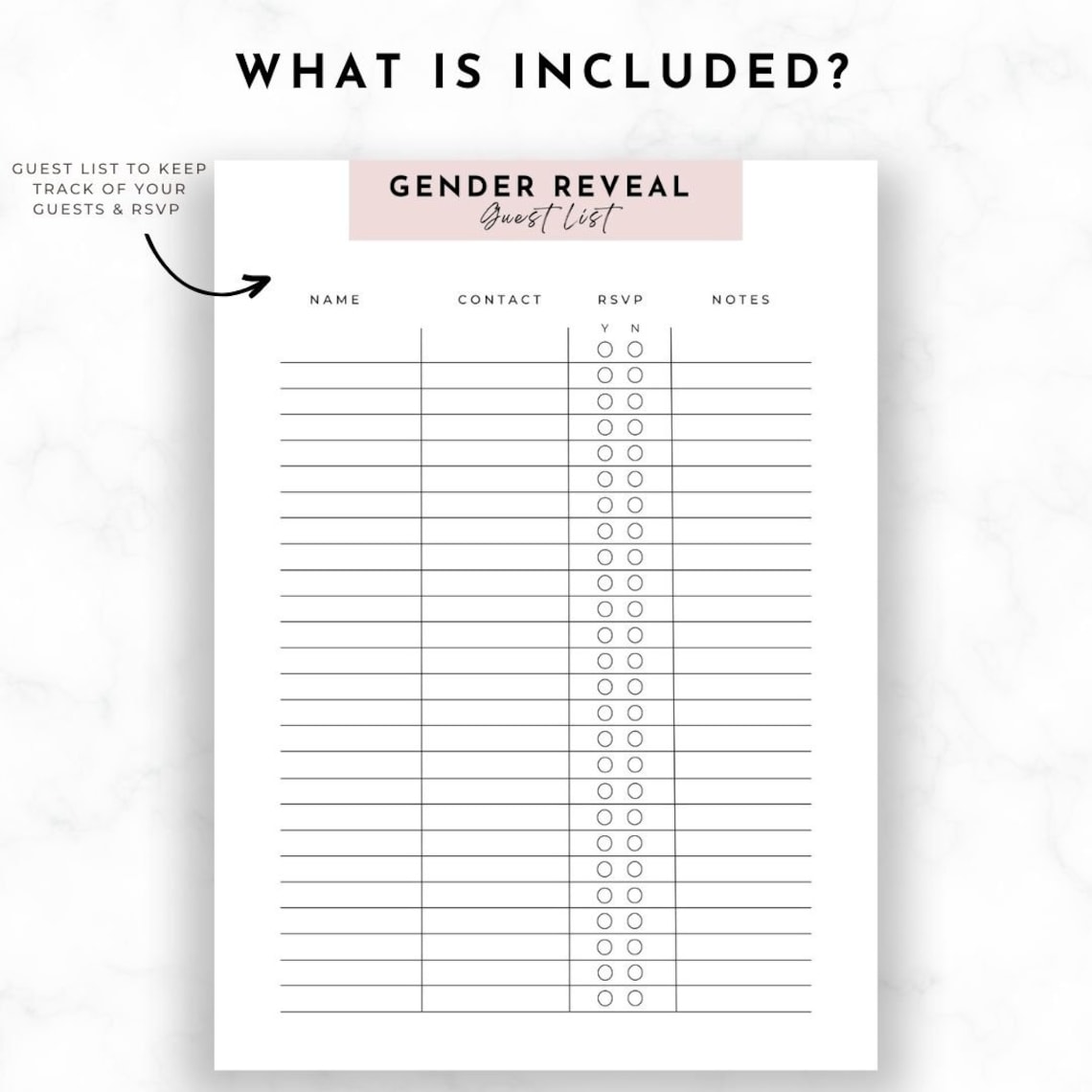Gender Reveal Checklist Printable Gender Reveal Planner Printable Gender Reveal Checklist Printable Gender Reveal Planner Printable