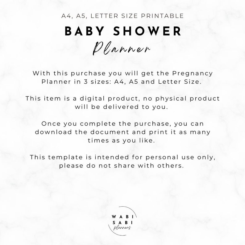 Blue Baby Shower Planner Printable,baby Shower Checklist Printable,baby