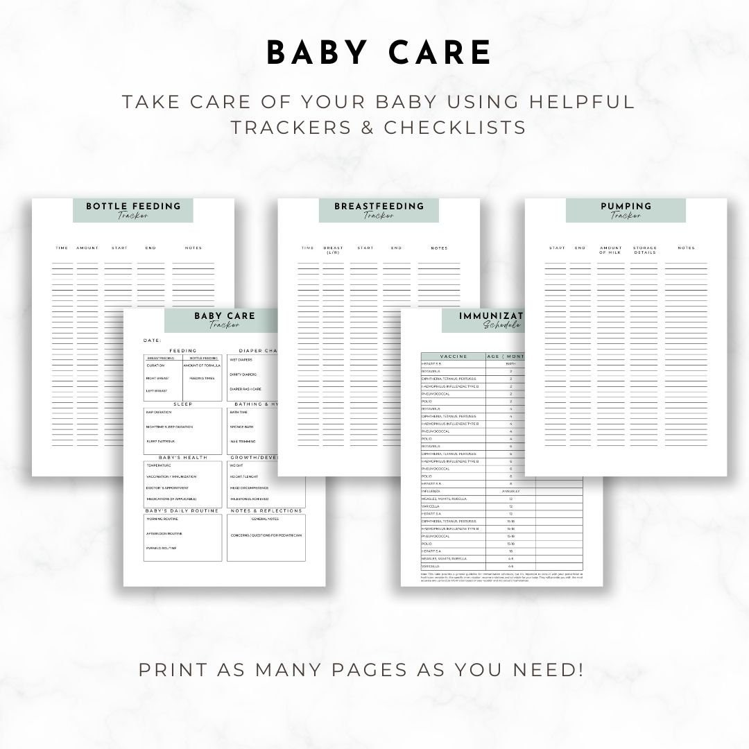 Sage Green Postpartum Planner Printable Postpartum Journal - Etsy Australia